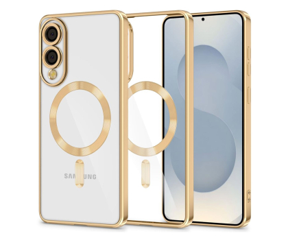 Etui / obudowa na smartfona Tech-Protect Magflex Magsafe do Galaxy S25 Edge Shiny Gold